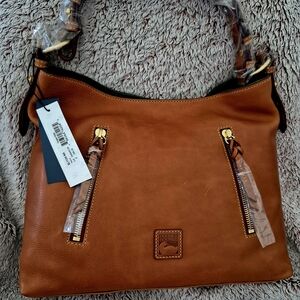 Dooney & Bourke Leather Cooper Hobo Shoulder Bag - Natural